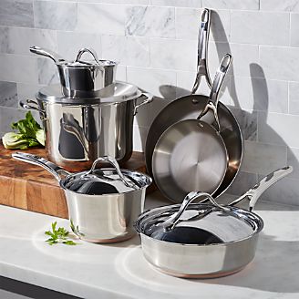 Anolon Nouvelle Copper Stainless Steel 10-Piece Cookware Set