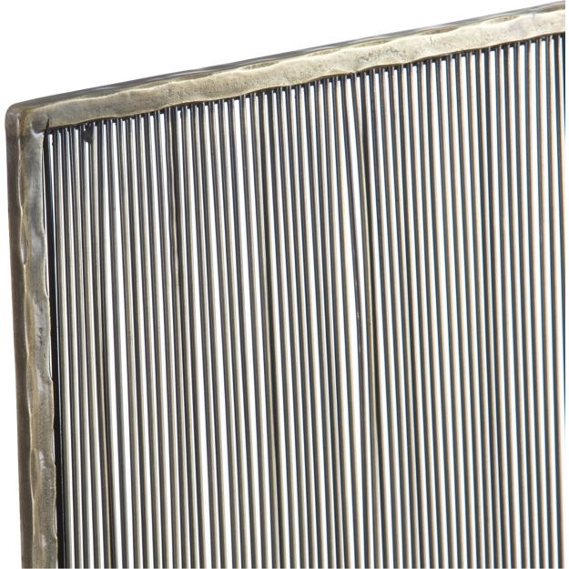 Antiqued Brass Fireplace Screen | Crate and Barrel