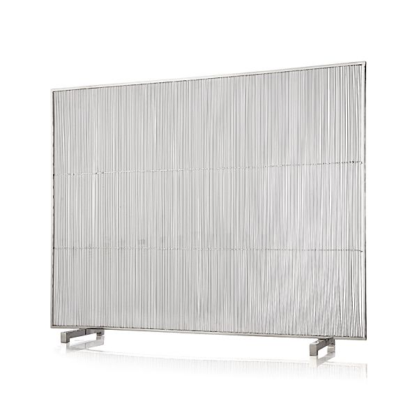 Polished Nickel Fireplace Screen