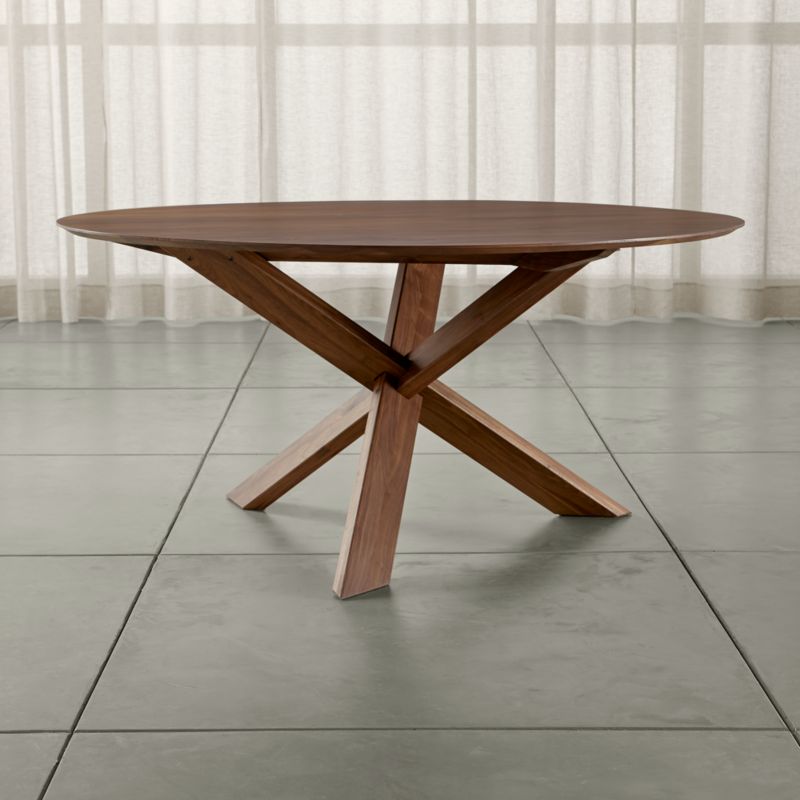 Round Dining Tables Crate And Barrel Apex 51 Round Dining Table