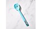 Aqua Silicone Slotted Corner Spoon