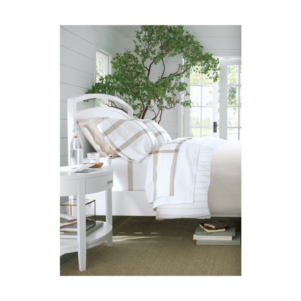 Online Designer Bedroom Arch White Oval Nightstand