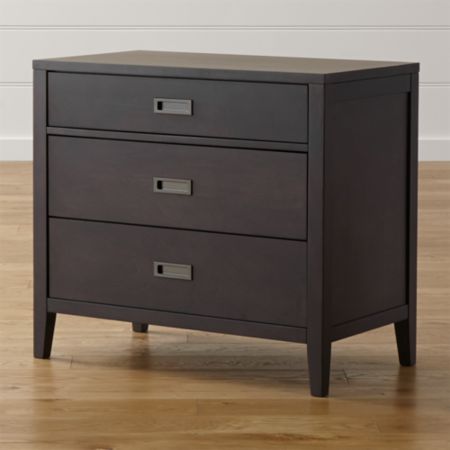 Arch Grey Brown 3 Drawer Chest Reviews Crate And Barrel