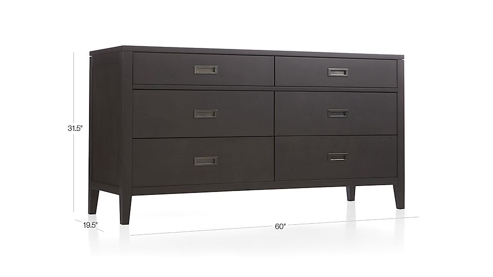 Arch Charcoal 6Drawer Dresser Crate and Barrel