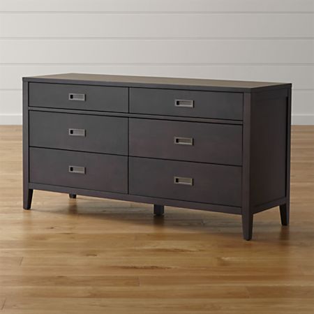 Arch Grey Brown 6 Drawer Dresser Reviews Crate And Barrel