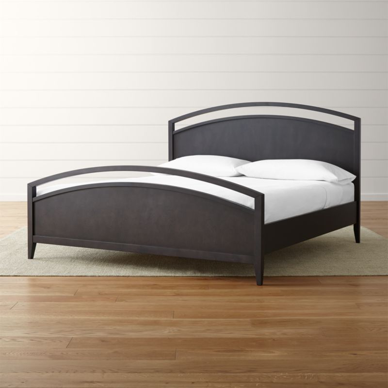 Arch Charcoal King Bed + Reviews Crate and Barrel
