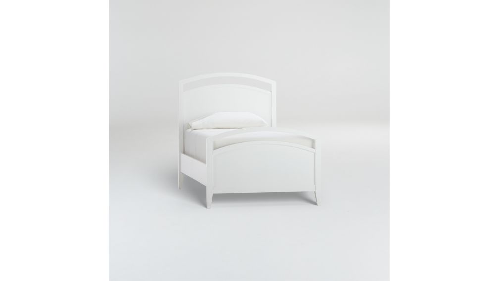Arch White Twin Bed + Reviews Crate and Barrel