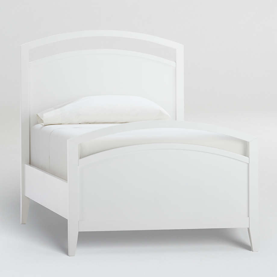 Arch White Twin Bed + Reviews Crate and Barrel
