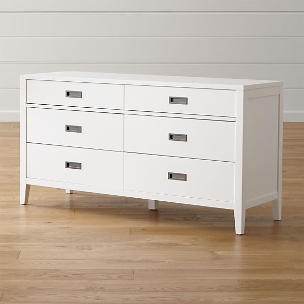 Arch White 6 Drawer Dresser Reviews Crate And Barrel