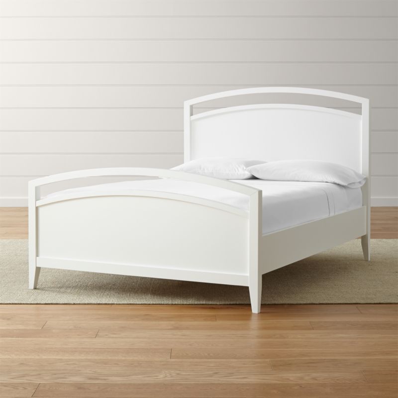 Arch White Full Bed + Reviews Crate and Barrel