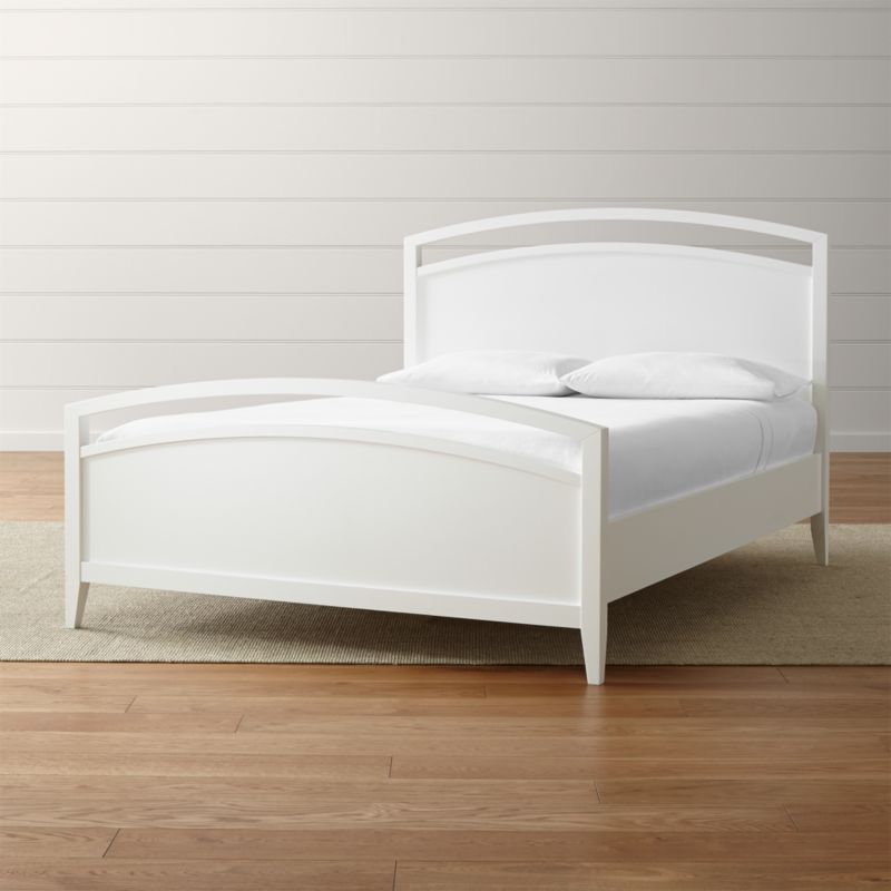 Arch White Queen Bed + Reviews Crate and Barrel