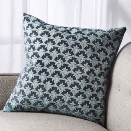 Arden Embroidered Floral Pillow 20 Crate And Barrel