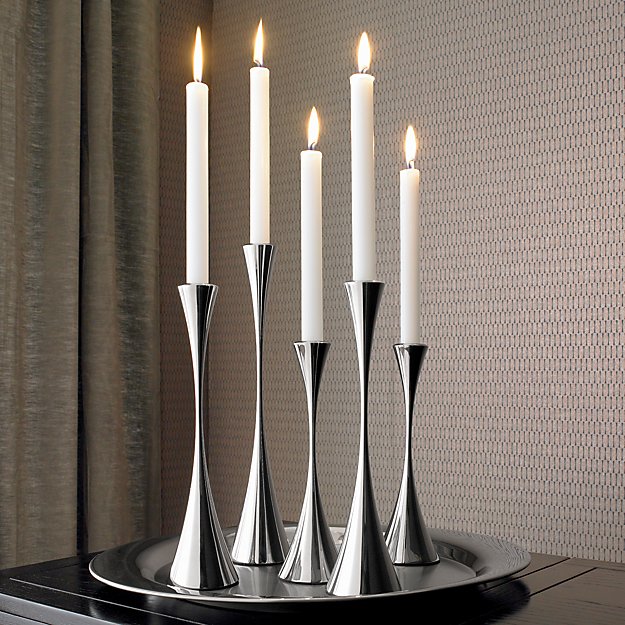Arden Small Mirrored Stainless Steel Taper Candle Holder Reviews Arden Small Mirrored Stainless Steel Taper Candle Holder Reviews Crate And Barrel
