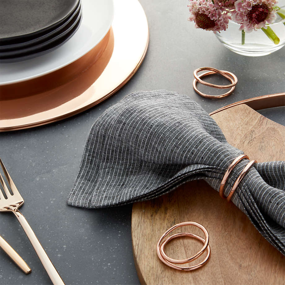 Aria Copper Napkin Ring + Reviews Crate and Barrel
