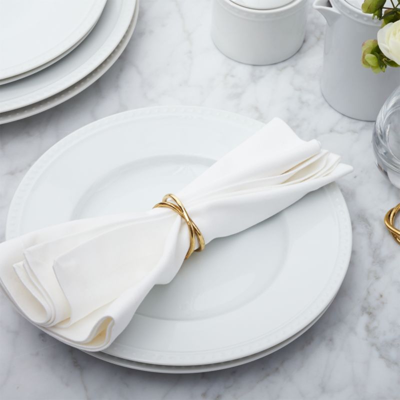 Aria Gold Napkin Ring + Reviews  Crate and Barrel