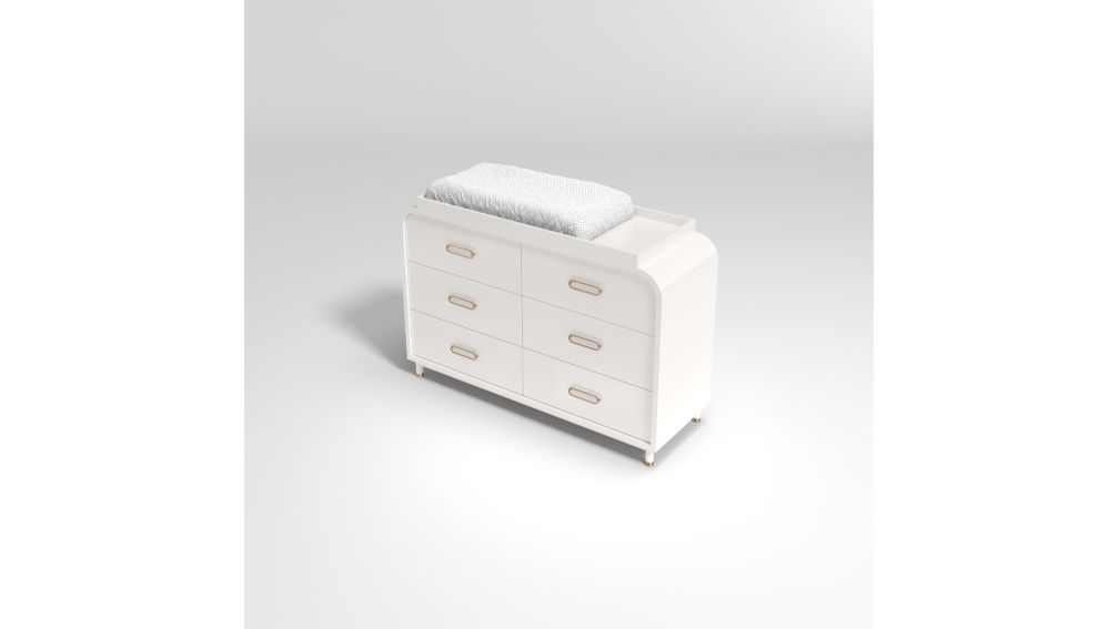 Arlo White Changing Table Topper | Crate and Barrel