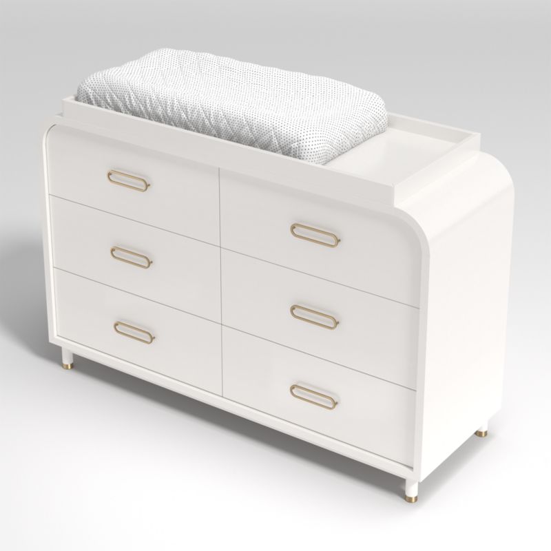 Arlo White Changing Table Topper Crate And Barrel