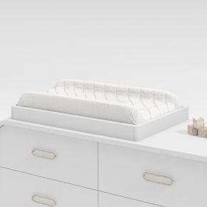 Image of White Wood Baby Changing Table Topper