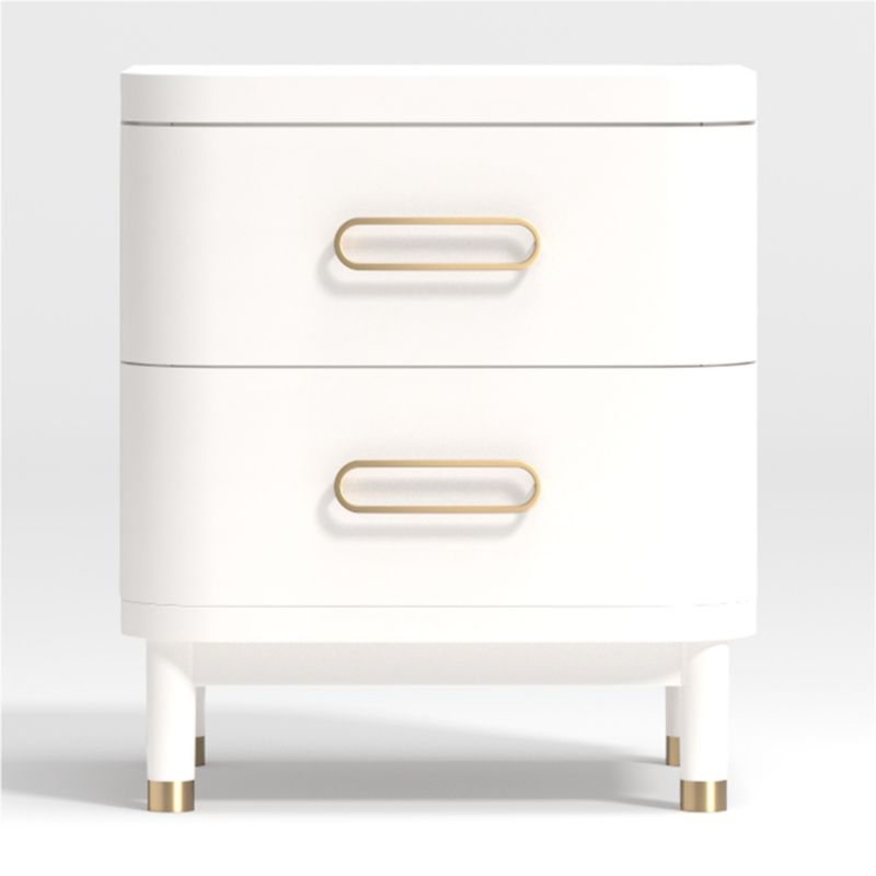 white nursery nightstand