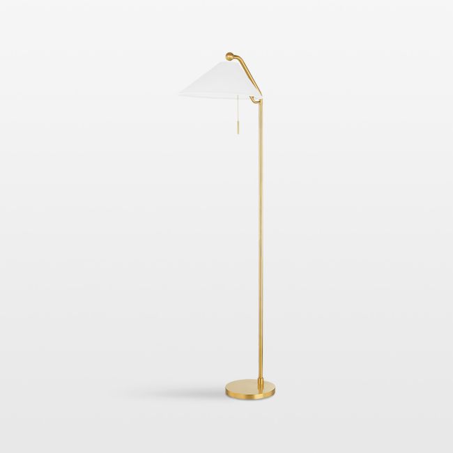 Crate & Barrel Arosa Brass Floor Lamp
