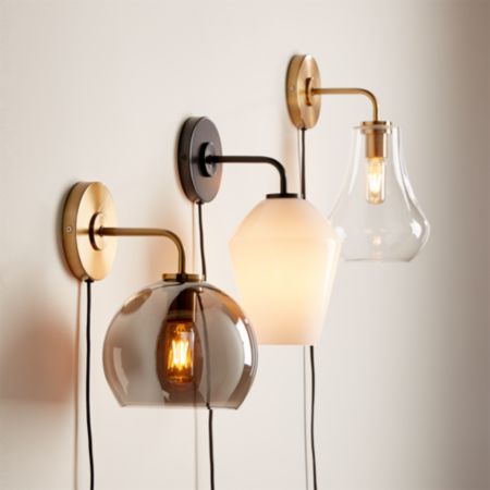 Arren Wall Sconces With Shades Crate And Barrel