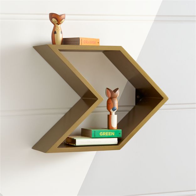 Gold Arrow Wall Decor Shelf in Shelving & Hardware + Reviews Crate