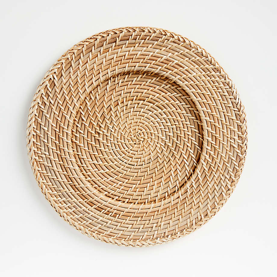 Artesia Natural Rattan Charger Plate + Reviews | Crate and Barrel Canada