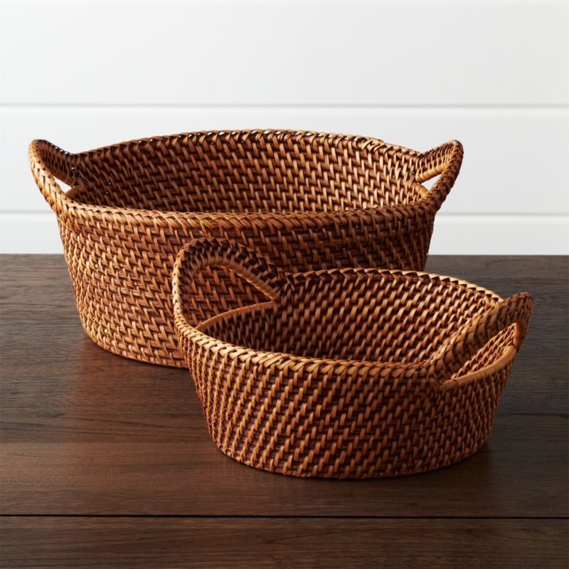 Rattan Bread Baskets Crate And Barrel