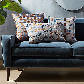 Pillow Arrangements Crate And Barrel Ramon Pillow Arrangement