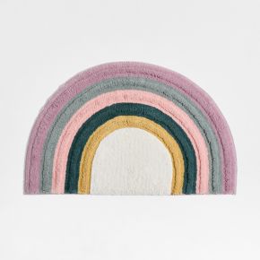 Image of Asha Rainbow 100% Organic Cotton Kids Bath Mat