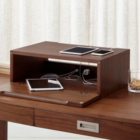 Aspect Walnut Charging Station With Power Reviews Crate And