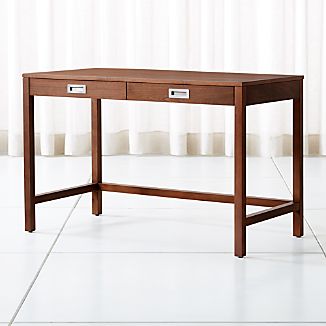 Wood Desks Crate And Barrel Aspect Walnut Desk