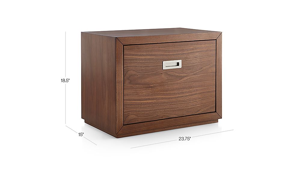 Aspect Walnut 23.75" Modular Low File + Reviews Crate and Barrel