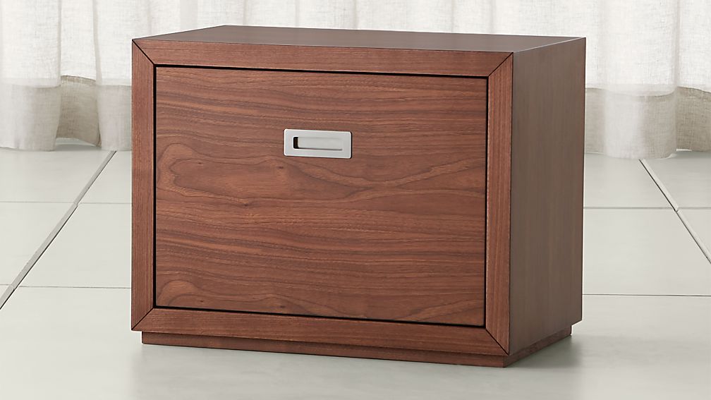 Aspect Walnut 23.75" Modular Low File Crate and Barrel