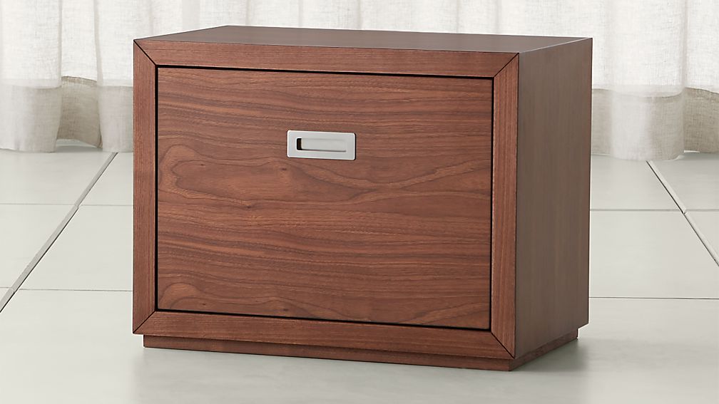 aspect walnut 23.75" modular low file cabinet + reviews | crate and