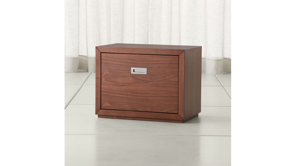 aspect walnut 23.75" modular low file cabinet + reviews | crate and