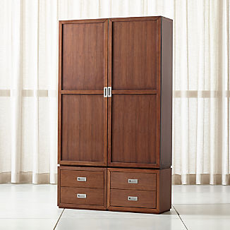 Storage Cabinets And Display Crate Barrel Aspect Walnut 4 Piece Wood Door Storage Unit With Drawers