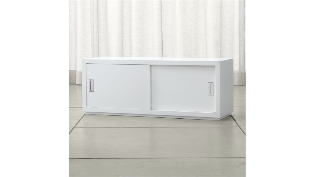 aspect 47.5" modular sliding door storage unit + reviews | crate and