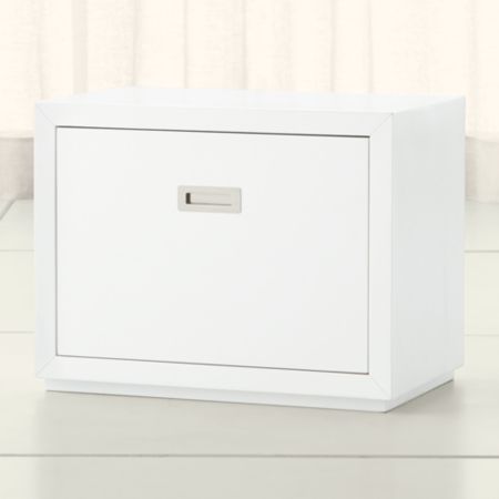 Aspect White 23 75 Modular Low File Cabinet Crate And Barrel