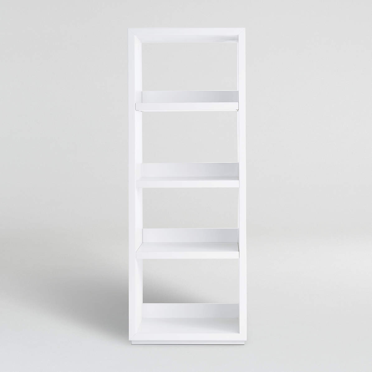 white modular shelving