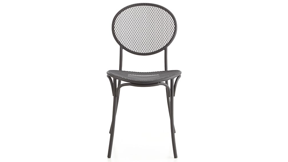 Aster Black Mesh Patio Chair Crate and Barrel