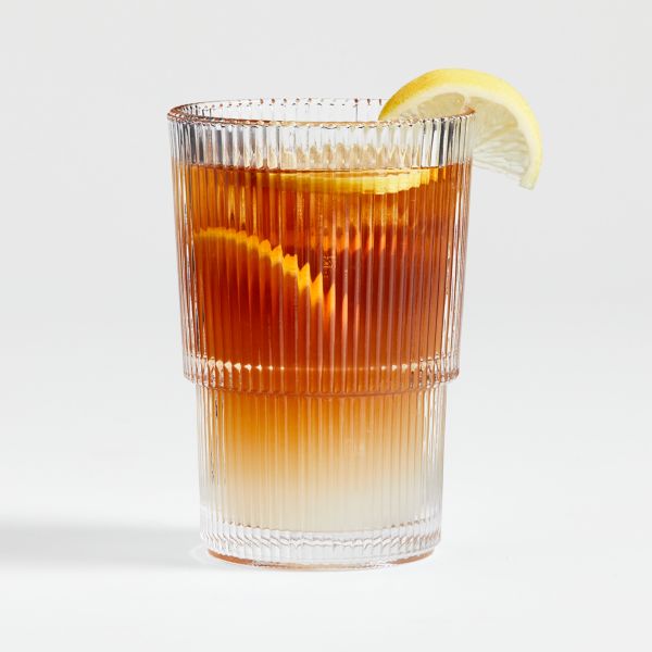 Atwell 16-Oz. Stackable Ribbed Highball Glass