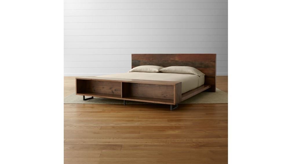 Atwood California King Bed with Bookcase Footboard + Reviews Crate