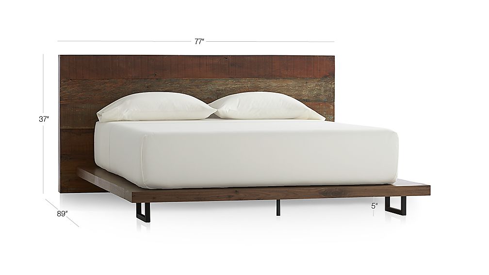 Atwood Bed Without Bookcase Footboard Crate And Barrel Tap To Zoom Image With Dimension For Atwood Queen Bed Without Bookcase Footboard