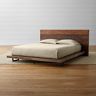 Beds Headboards Crate And Barrel Atwood Bed Without Bookcase Footboard
