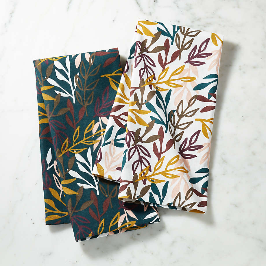 autumn dish towels