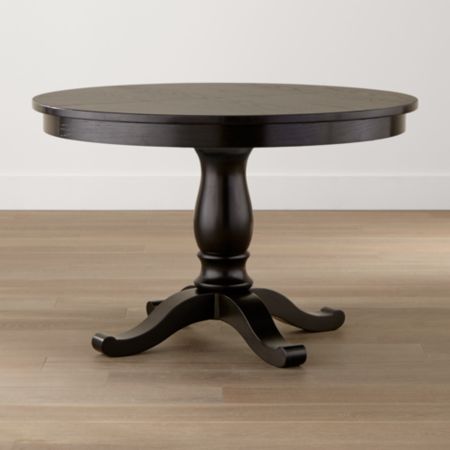 Avalon 45 Black Round Extension Dining Table