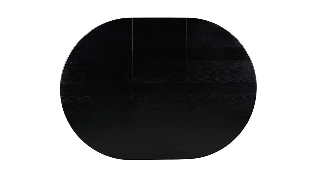 Avalon 45" Black Round Extension Dining Table Crate and Barrel