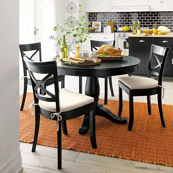 Avalon 45 Black Round Extension Dining Table