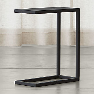 Small Accent Tables Crate And Barrel Avenue Black C Table